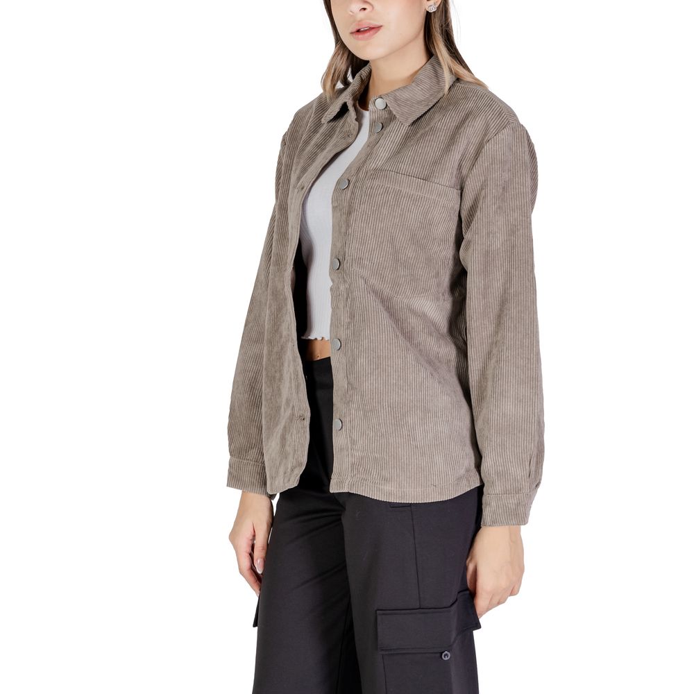 Beige polyesterskjorta