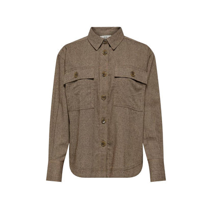 Jacqueline De Yong Beige Recycled Cotton Blouse