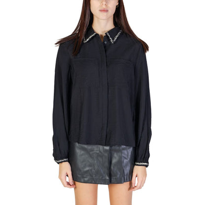 Vila Clothes Black Viscose Blouse
