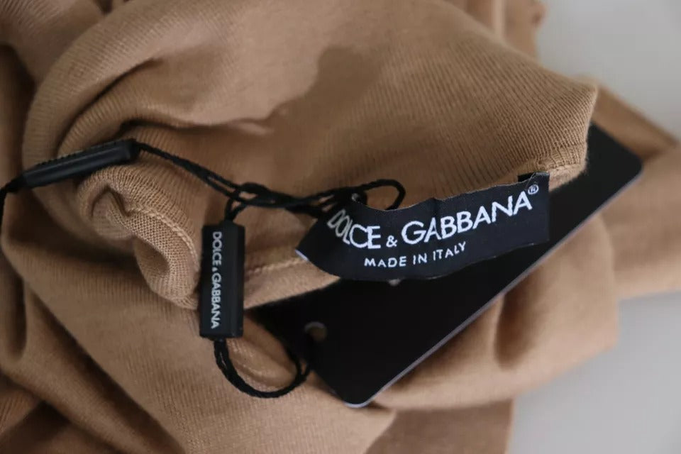 Beige Kashmir Siden Polotröja