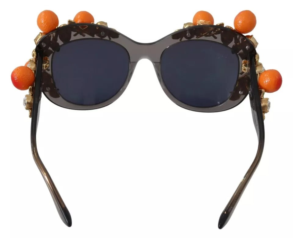 DG4283B Acetatkristaller Orange Applikationssolglasögon