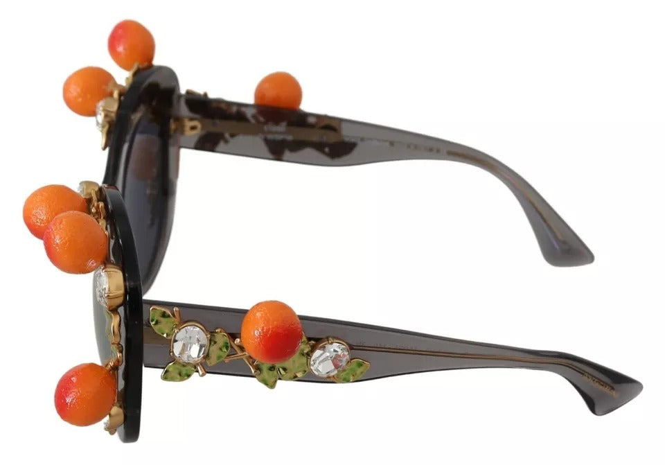 DG4283B Acetatkristaller Orange Applikationssolglasögon