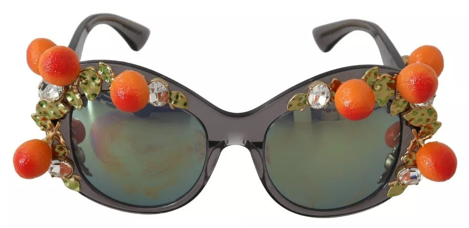 DG4283B Acetatkristaller Orange Applikationssolglasögon
