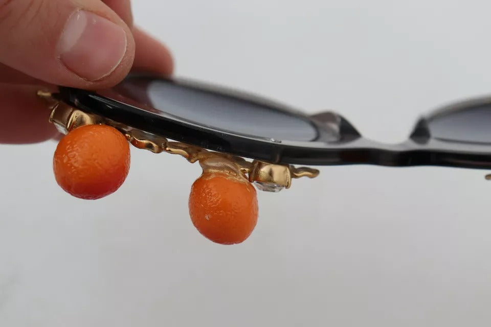 DG4283B Acetatkristaller Orange Applikationssolglasögon