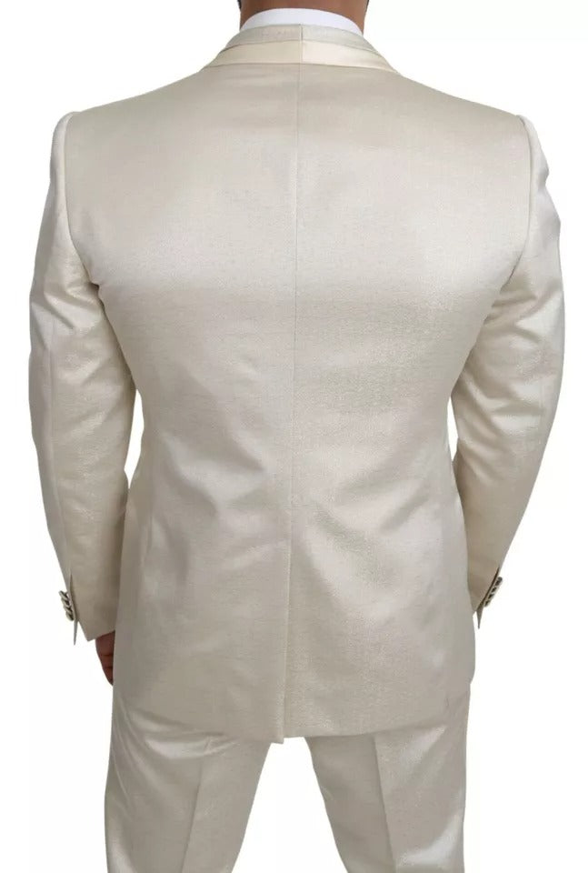 Beige Wool Crème 3-delad SICILIA Sjaldräkt