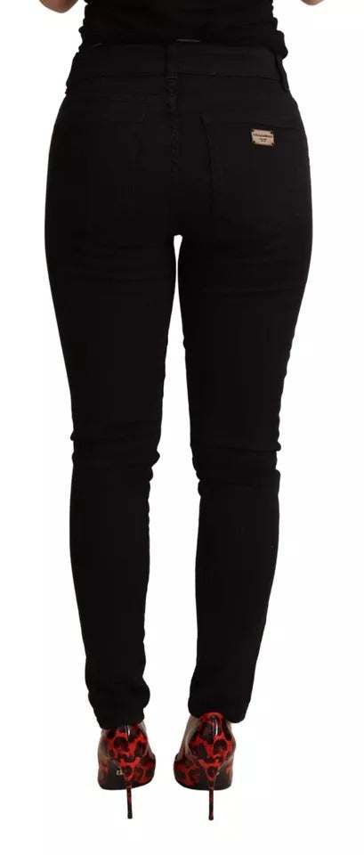 Svarta skinny jeans i bomull med stretch