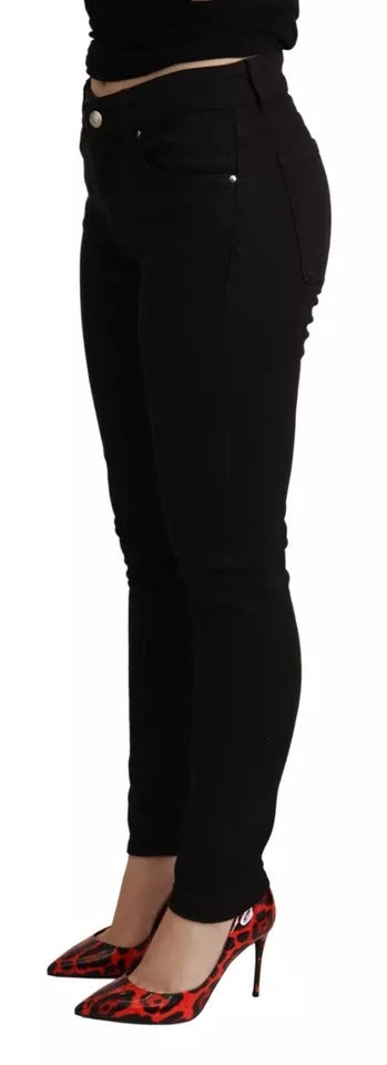 Svarta skinny jeans i bomull med stretch