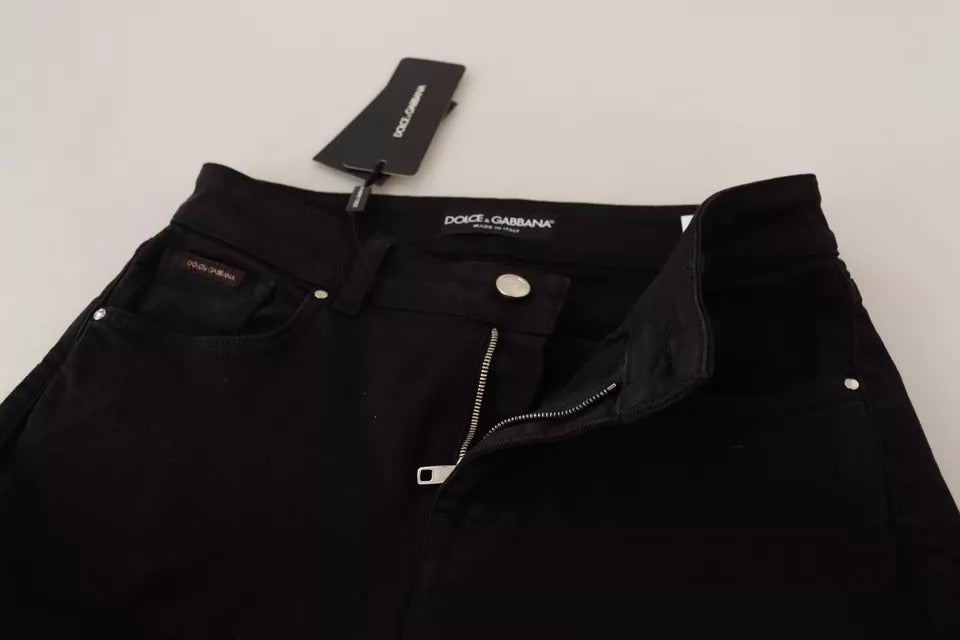 Svarta skinny jeans i bomull med stretch