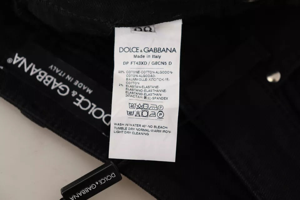 Svarta skinny jeans i bomull med stretch