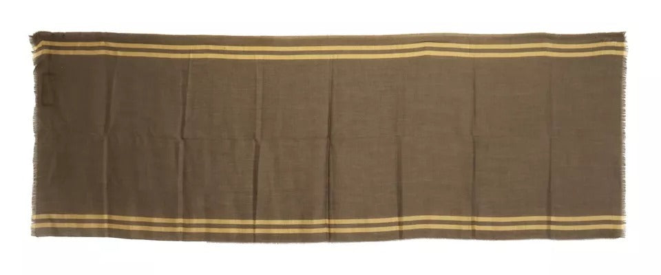 Dolce &amp; Gabbana Grönrandig Kashmirhalsduk med Fransar