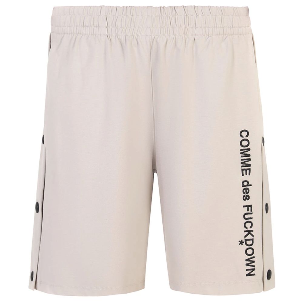 Beige viskos shorts