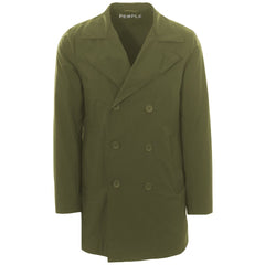 People Of Shibuya Green Recycled Polyester Men Trench Coat