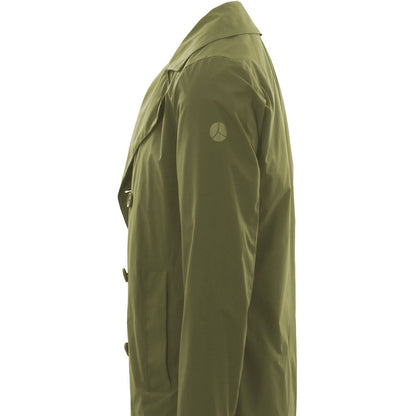 People Of Shibuya Green Recycled Polyester Men Trench Coat