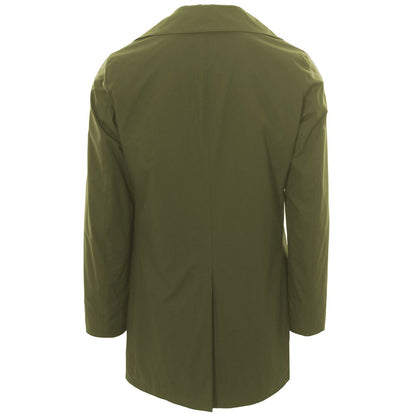 People Of Shibuya Green Recycled Polyester Men Trench Coat
