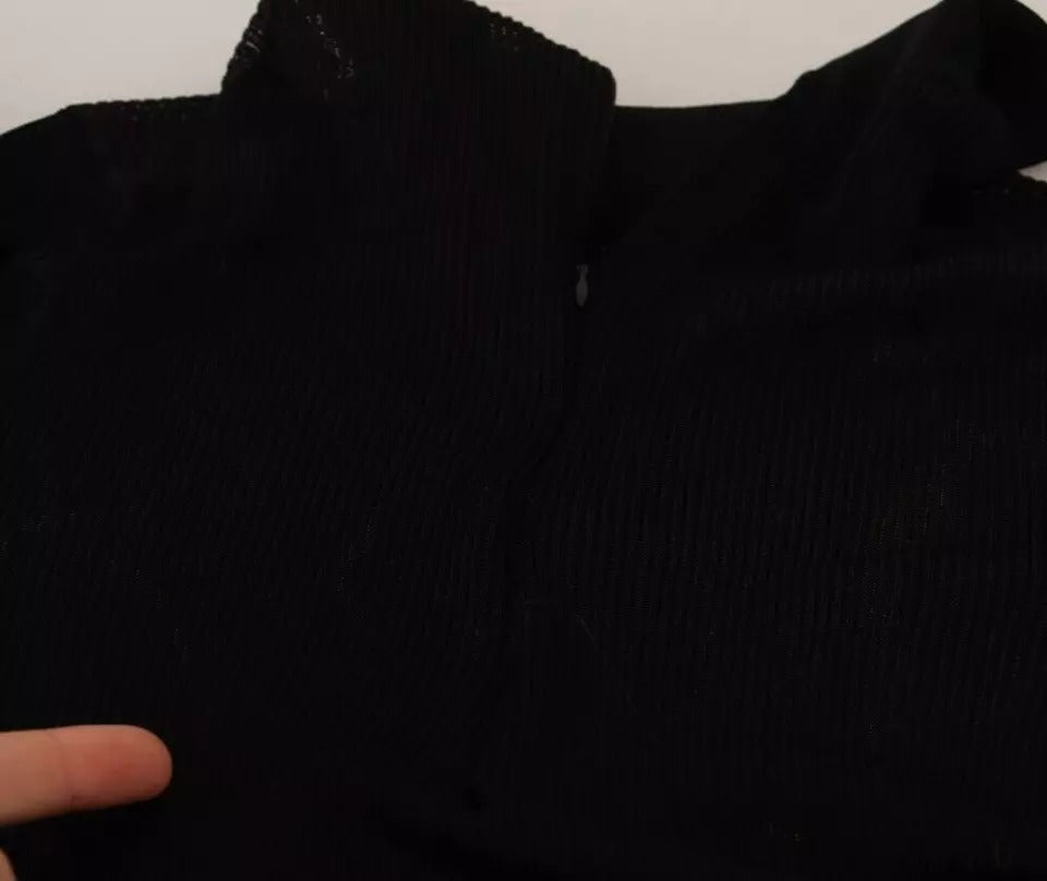 Svart polotröja med smal passform