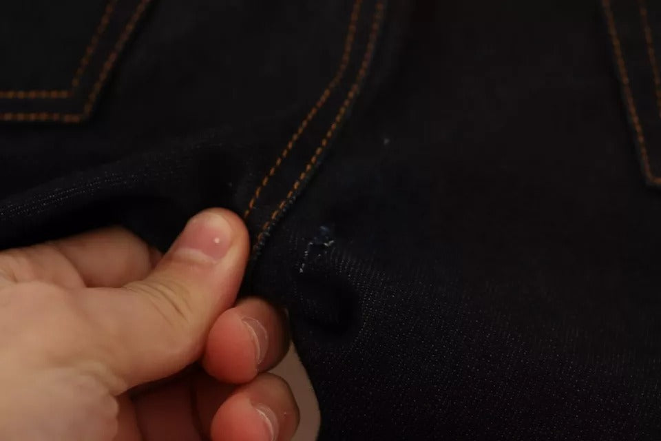 Blå bomullsstretchiga slim fit-jeans