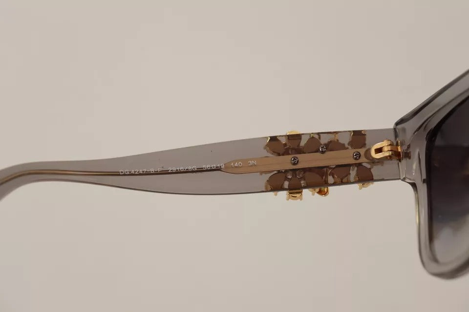 DG 4247-BF Solglasögon med klara utsmyckade kristaller och acetat