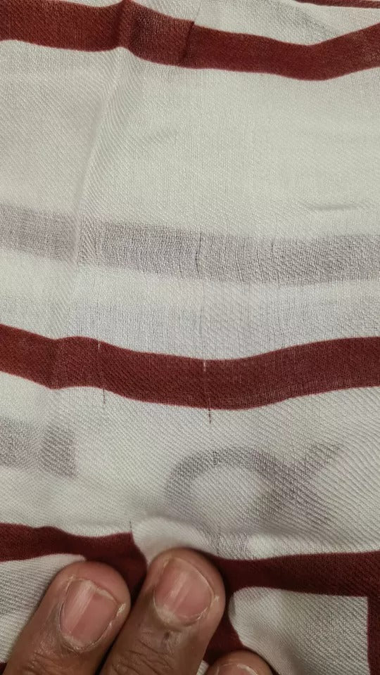 Dolce &amp; Gabbana Vit Röd Mönstrad Omlottsjal Modal Halsduk