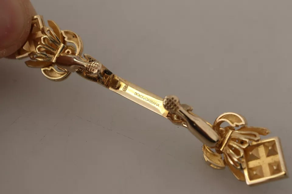Förgylld 925 sterlingsilver kristall halsbandsstoppbrosch
