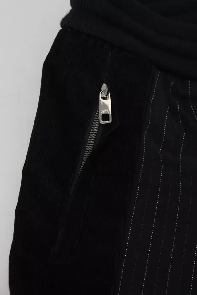 Dolce &amp; Gabbana svarta joggingbyxor i bomullsblandning