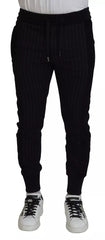 Dolce & Gabbana Black Cotton Blend Jogger Sweatpants Pants