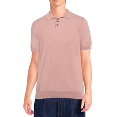 Alpha Studio Pink Cotton Polo Shirt