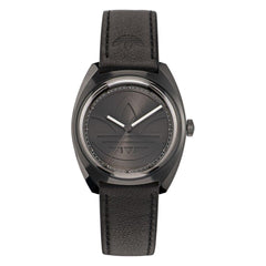 Adidas Black Leather Dress Watch