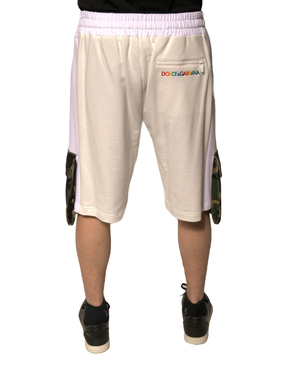 Beige bomullsbermudashorts för män