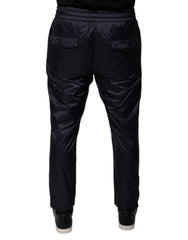 Dolce & Gabbana Dark Blue Cotton Skinny Sweatpants Pants