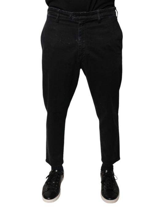 Dolce &amp; Gabbana Svarta HOUSTON Herr Cropped Denim Jeans