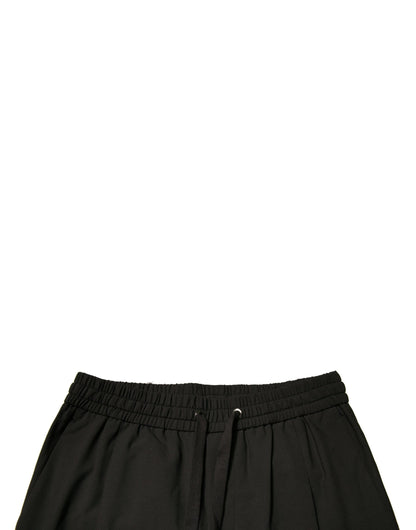 Dolce &amp; Gabbana svarta joggingbyxor i ull