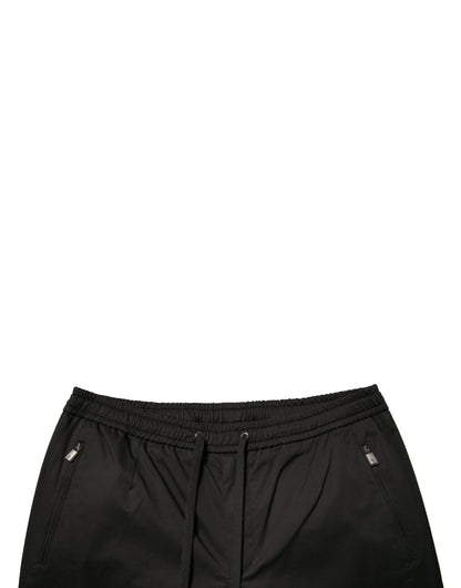 Dolce &amp; Gabbana Svarta Joggerbyxor i Bomull med Stretch