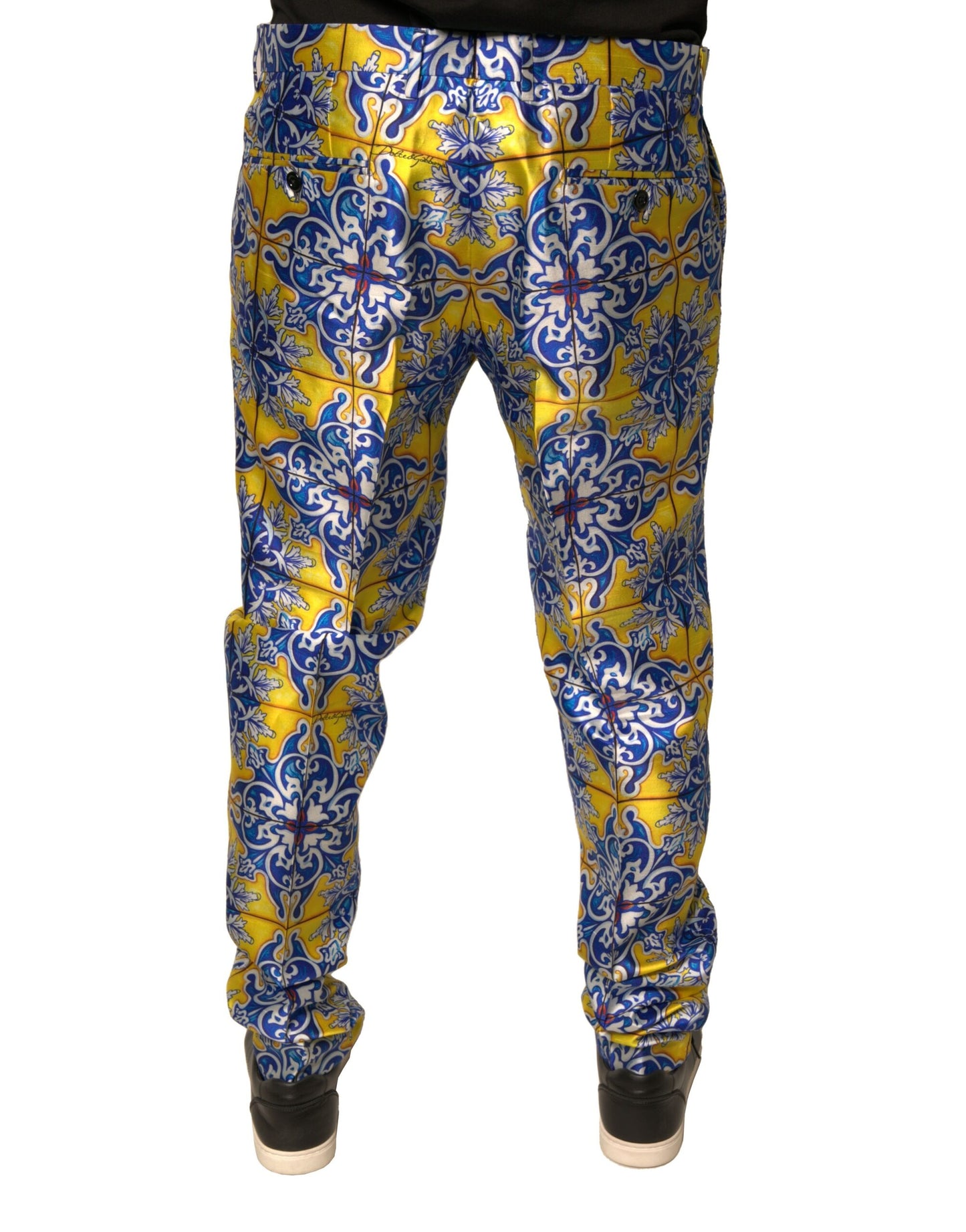 Dolce &amp; Gabbana Multicolor MajolicaSilk Skinny Pants