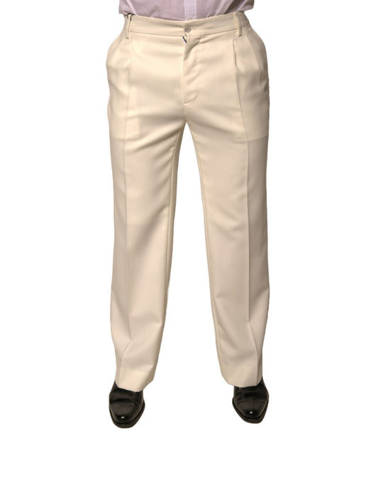 Dolce &amp; Gabbana Off White Raka Dressbyxor