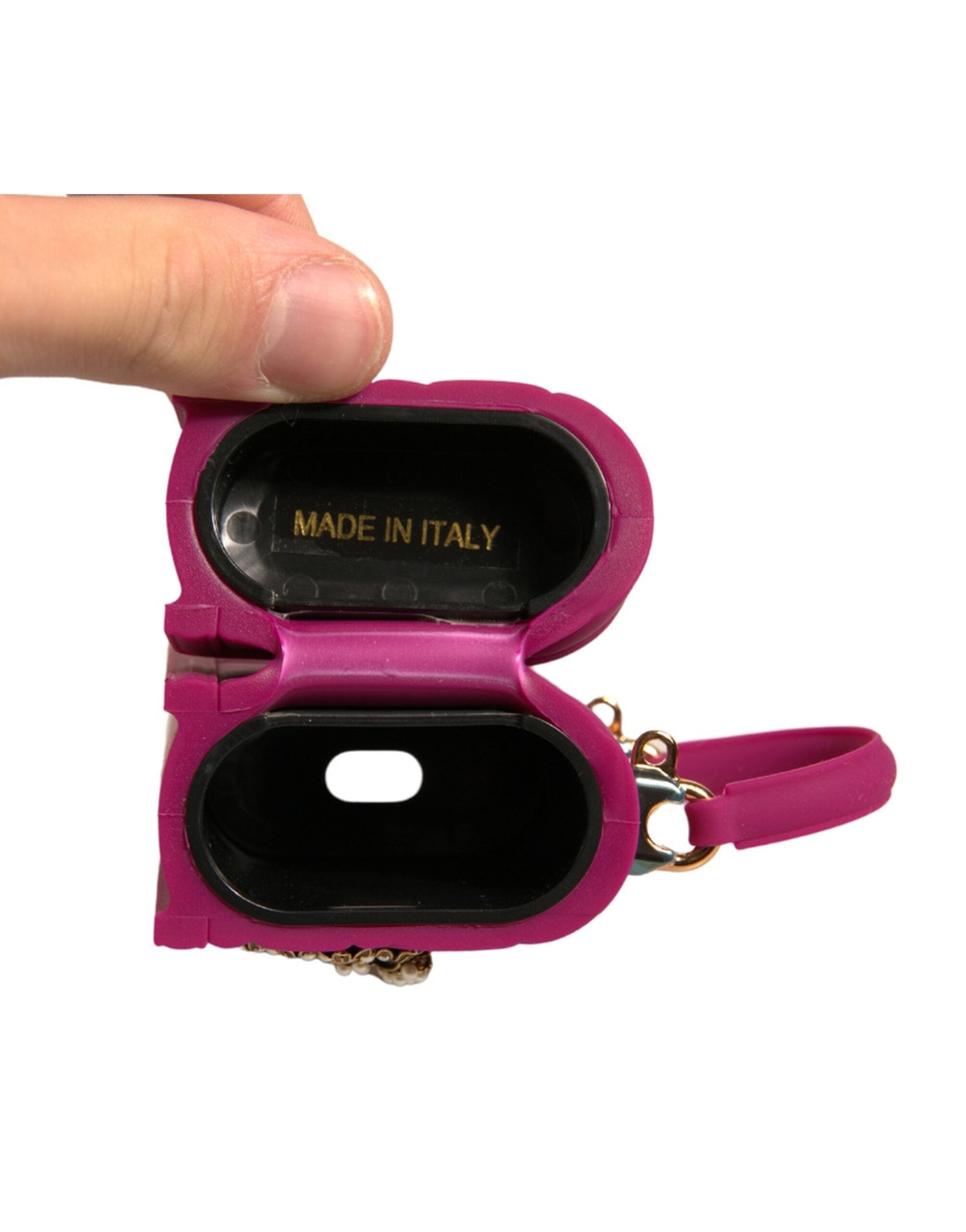 Dolce &amp; Gabbana Rosa Silikon Devotion Hjärtfodral Handväska Airpod-fodral