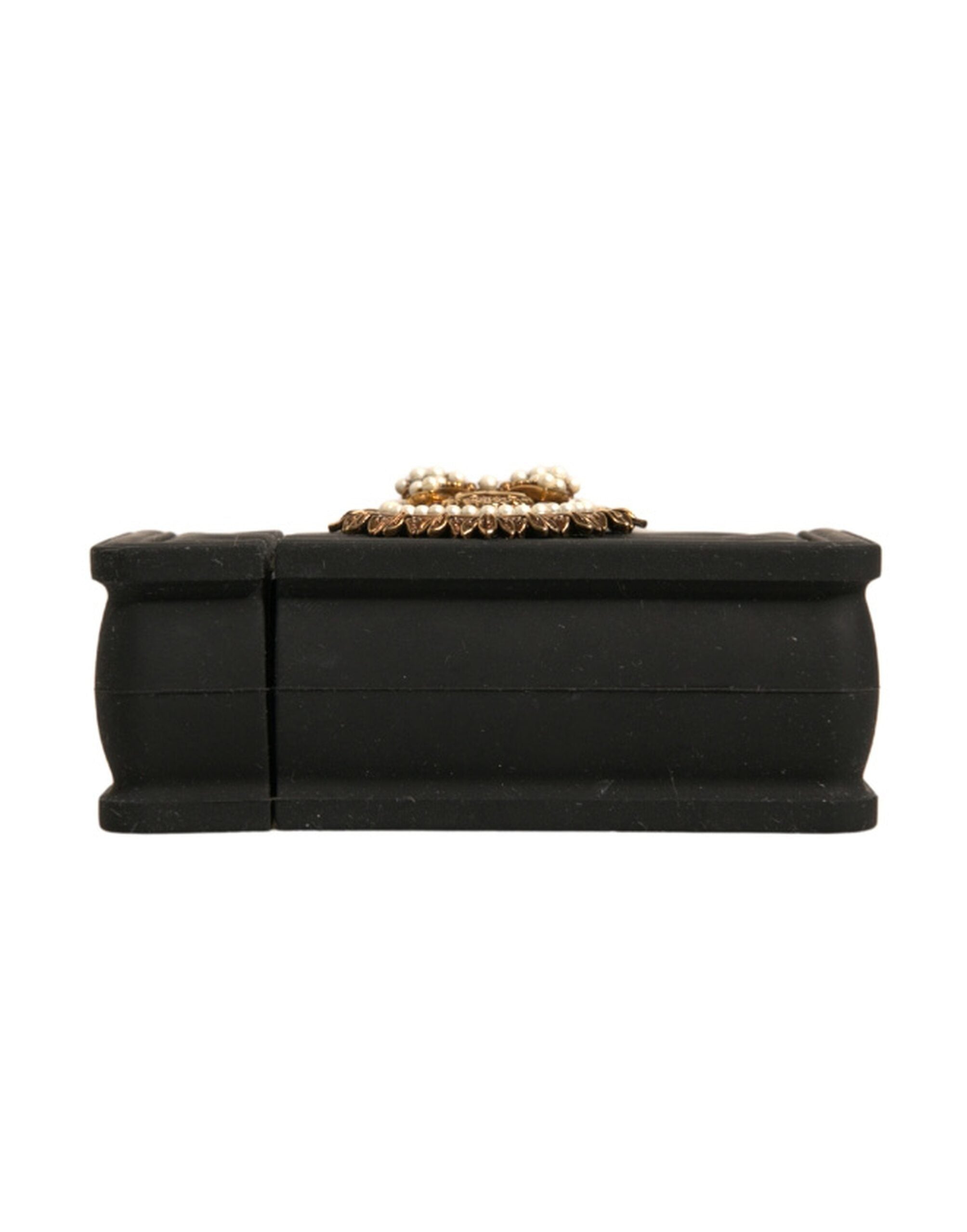 Dolce &amp; Gabbana svart silikon Devotion hjertedeksel håndveske Airpod-deksel