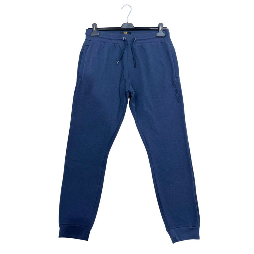 Blå polyester sportbyxor för kvinnor