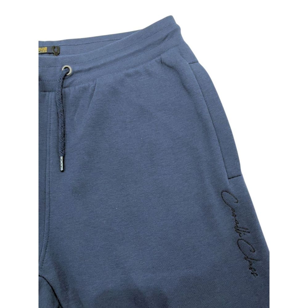 Blå polyester sportbyxor för kvinnor