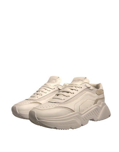 Dolce &amp; Gabbana Hvite Daymaster Lave Sneakers i Skinn
