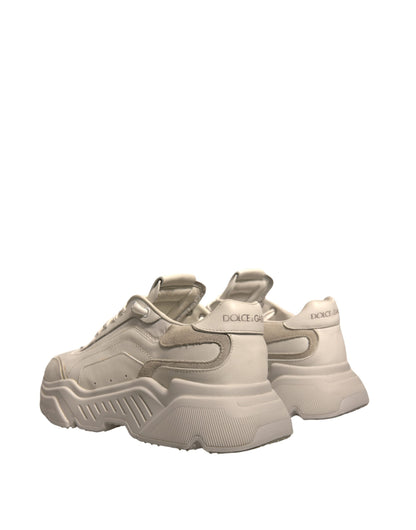 Dolce &amp; Gabbana Hvite Daymaster Lave Sneakers i Skinn