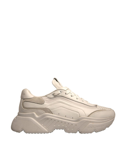 Dolce &amp; Gabbana Hvite Daymaster Lave Sneakers i Skinn