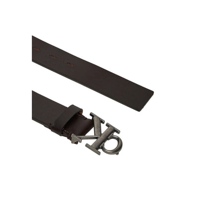 Calvin Klein Jeans Brown Leather Regular Belt