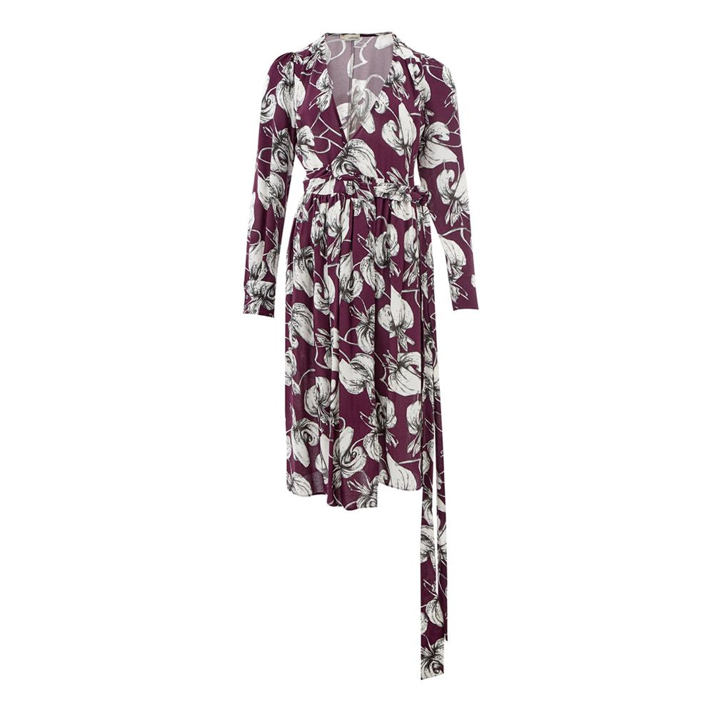 Lardini Elegant Purple Viscose Klänning