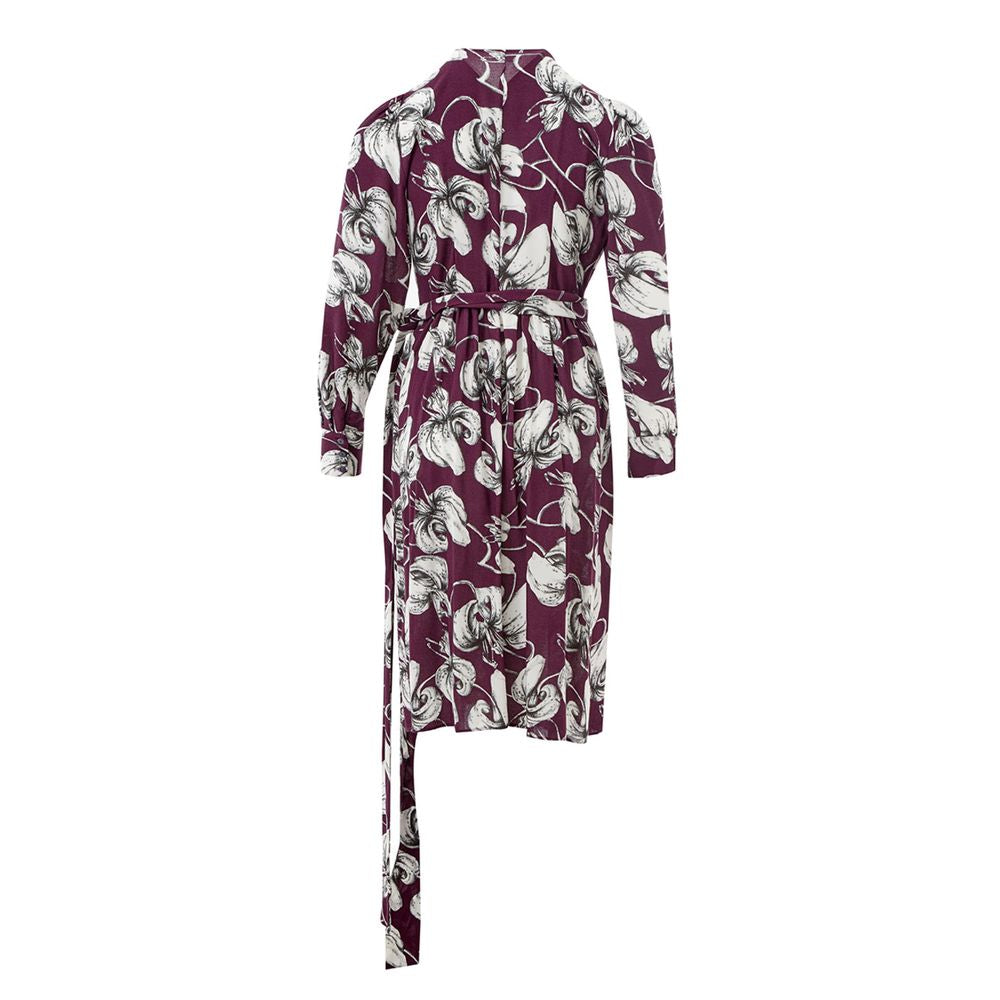 Lardini Elegant Purple Viscose Klänning