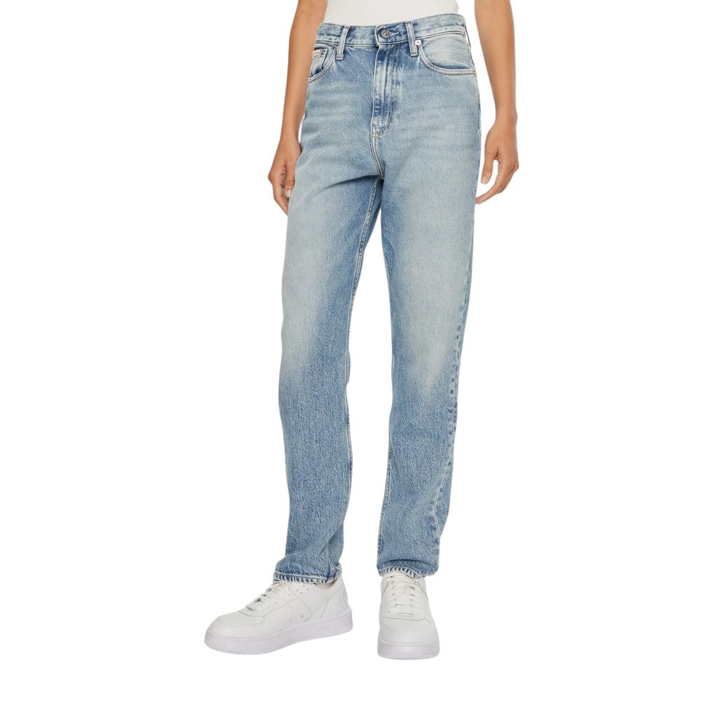 Ljusblå bomulls slim fit jeans