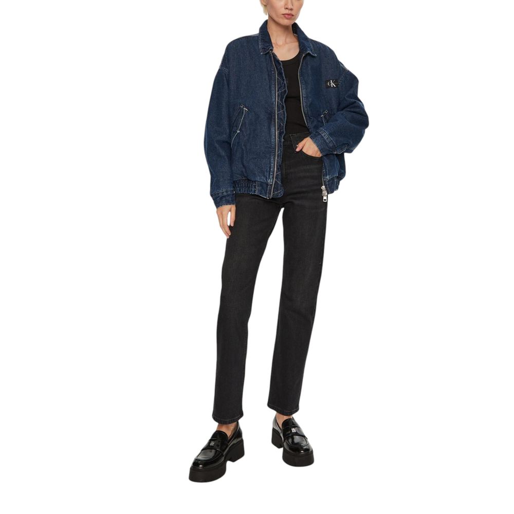 Svarta bomullsmomjeans