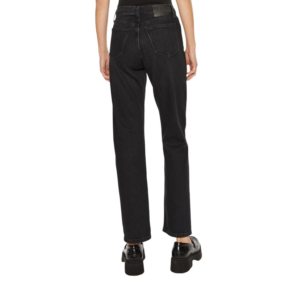 Svarta bomullsmomjeans