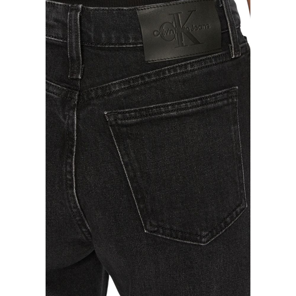 Svarta bomullsmomjeans