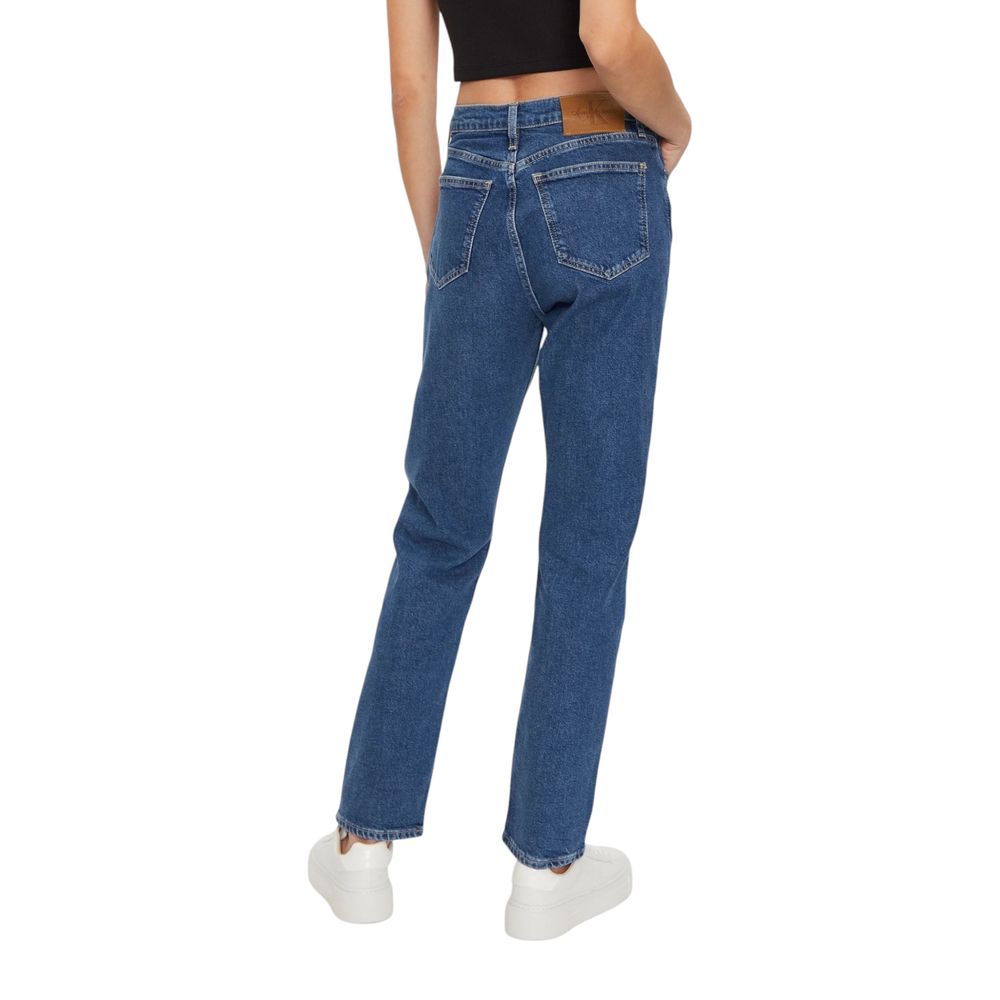 Blå bomulls slim fit jeans