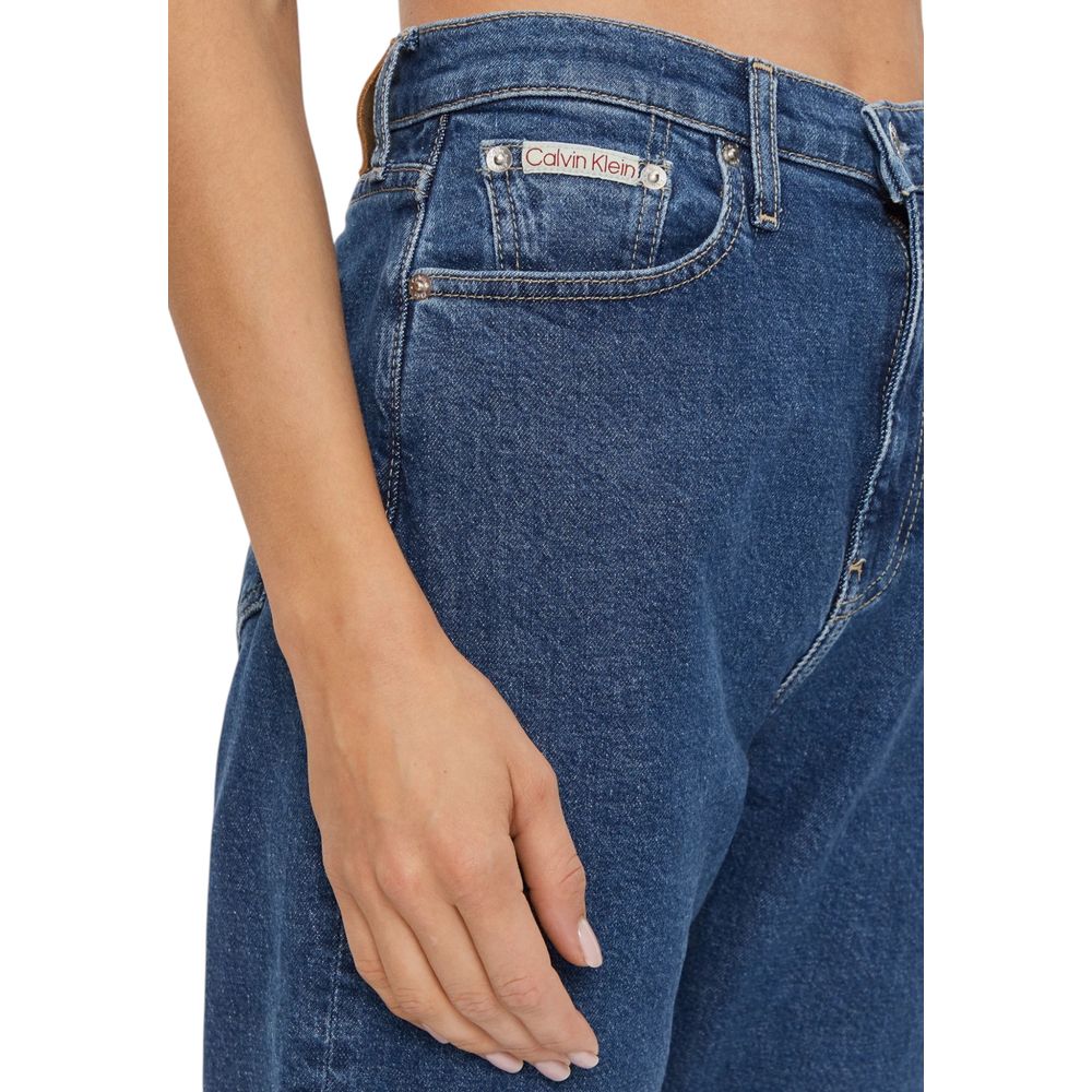 Blå bomulls slim fit jeans